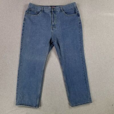 Cross & Winsor 42x30 Regular Fit Blue Jeans Work Pants Denim