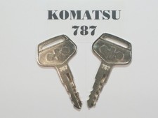 (2) Komatsu Equipment Keys, Komatsu  Key, Excavator, Dozer, Loader, # 787,