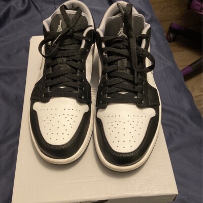 Size 9.5 - Jordan 1 Low Black Medium Grey - 553560040 | eBay