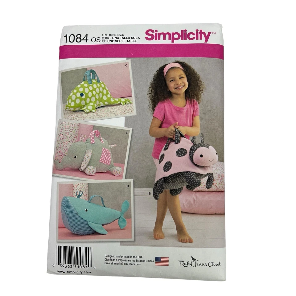 Simplicity Sewing Patterns Lot/3 Organizers/Window Treatments/Stuff Animal Bags - Image 3 of 4