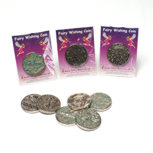MAGIC FAIRY WISHING COINS FAB KIDS CHILDRENS TOOTH FAIRY COIN & PARTY BAGS GIFT  - Picture 1 of 1