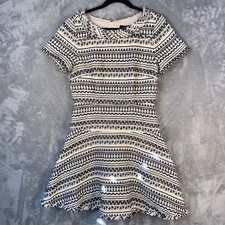 Banana Republic Textured Geometric Tweed Short Sleeve Dress Size 8 NWT Gift