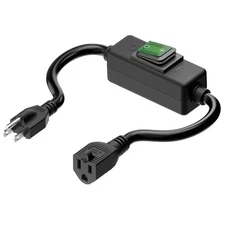 1.5feet Waterproof Extension Power Cord Inline Onoff Switch Extension Cable Sjtw