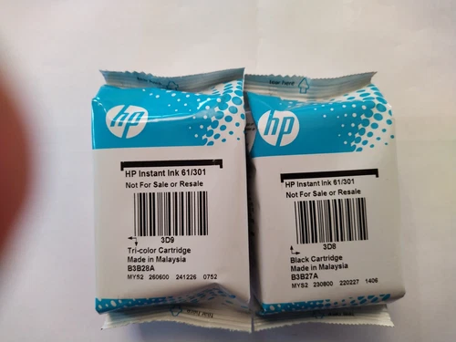 HP61/301 Black/Tricolour ink cartridges X 2 sealed