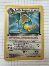 Pokemon Karte Dunkles Dragoran 1. Edition Non Holo 22/82 Team Rocket Deutsch Exc