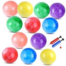12 Pcs Playground Balls for Kids, 9 9 inch red orange yellow green blue purple