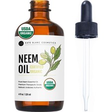 Neem Oil for Skin, Hair Face. Safe for Dog, Plants, Scalp 4Oz, Organic, Cold