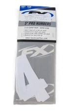 FACTORY EFFEX 5" White Decal Pro Number #4 (130204) QTY 3 Universal