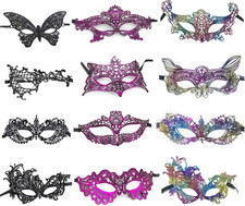 12 Pcs Lace Masquerade Mask Women Venetian Masks for Holiday Parties Prom Ball