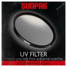 Sunpak Circle 55mm Ultraviolet Lens Filter NEW/OPEN BOX 