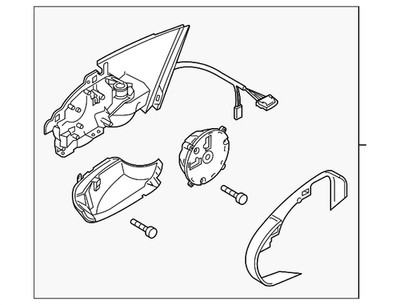 Genuine Volkswagen Mirror Assembly 561-857-508-BE-9B9