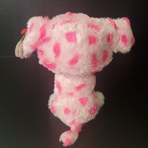 Peluche Ty Beanie Boos 2023 RORY el Día de San Valentín Perro Rosa Manchado 6" - Imagen 6 de 10