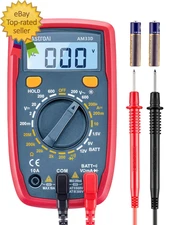 Digital Multimeter Tester 2000 Counts with DC AC Voltmeter and Ohm Volt Amp Mete