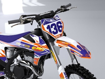 CustomMX - Grafik Kit: passend für KTM SX SXF EXC 85 125 150 250 300 350 450 Modelle