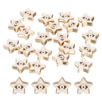 20 StüCk Stern-Augen-Perlen Lose Spacer-Perlen, Weiß FüR Evil Eye