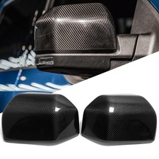 Jogon Dry Carbon Fiber Rearview Mirror Trim Cover For Ford F150 Truck Xlt Rap...