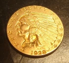 1928 US 2 1/2 Indian Gold Piece XF