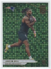 #112 2024 Donruss Elite Green Disco Jaheim Bell Rookie New England Patriots