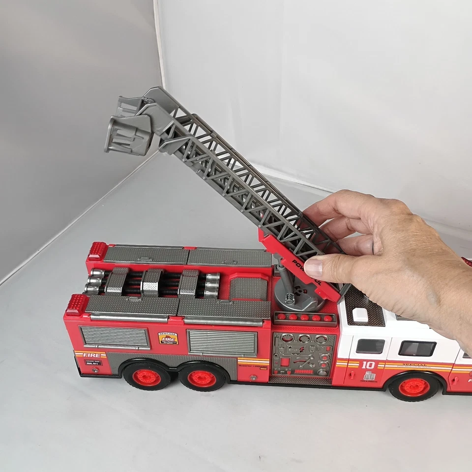 RC Fire Truck - Big Remote Control Toy Fire Truck - 14" Rescue Fire Engine W/Box - Image 4 of 4