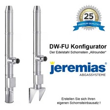 Jeremias DW-FU Edelstahlschornstein Konfigurator 180mm Kamin Esse Aussen
