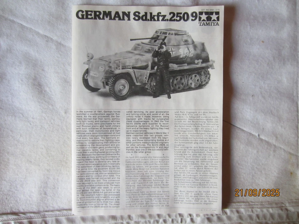 1/35 Tamiya Sdkfz 250/3 Greif - Immagine 2 di 4