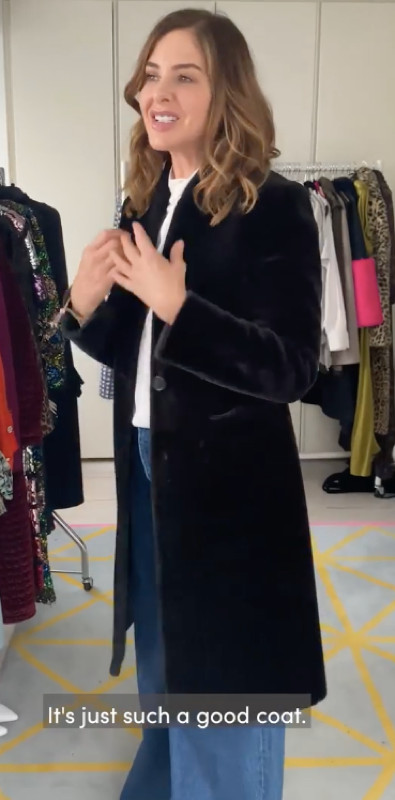 ZARA Trinny Black Faux Fur Coat Lapeless Size XS thumbnail 12