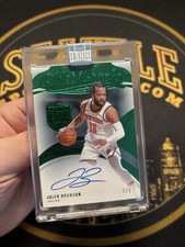 2024-25 Panini Eminence Jalen Brunson Gilded Graphs Auto Emerald /3