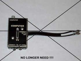 5 PC Atari, Colecovision, Nintendo, NES, Intellivision, Replaces RF Switch Box.