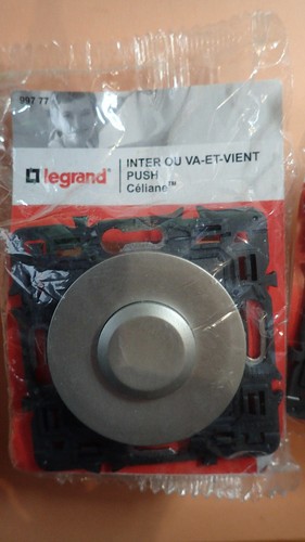 Interrupteur Va-et-vient Legrand Céliane Push Titane - Vente à L'unité, Neuf