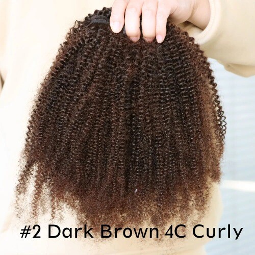 #30 Blonde Virgin Remy Human Hair Bundles 4C Afro Kinky Curly Brown #4 100gram - Bild 10 von 12