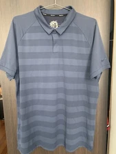 Nike Golf Polo Shirt Tour Performance TPC River’s Bend Dri-Fit Blue Men’s Large