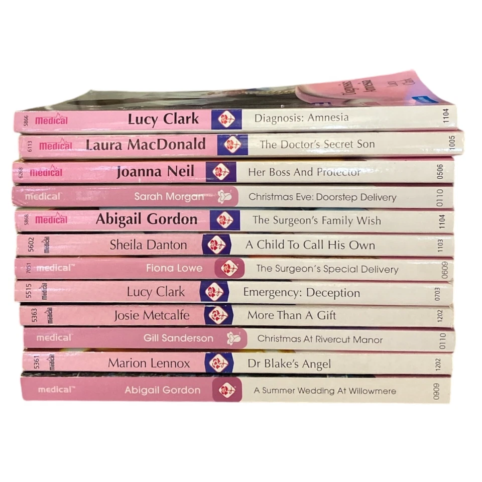 Lote de 12 libros de romance médico Mills & Boon Lucy Clark Marion Lennox paquete a granel Foto 2 de 4