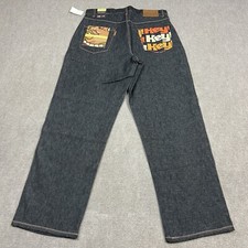 Vintage Y2K FUBU Fat Albert Hey Baggy Denim Jeans Mens 36x34 Wide Leg Loose Fit