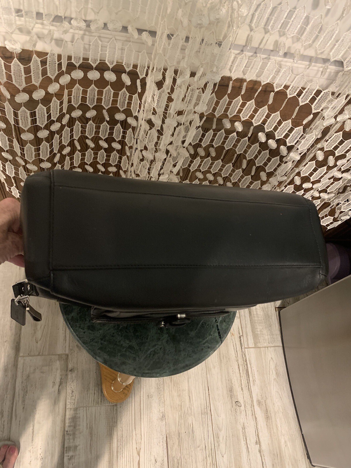 Coach Black Leather Executive Purse Career Travel Bag Gem