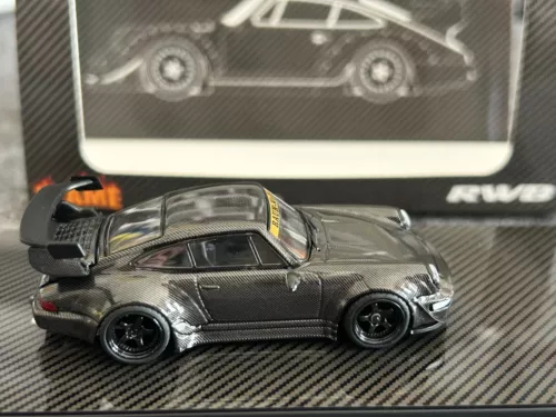 Flame 1/64 Porsche RWB 993 Carbon Fiber Style Wide-body Diecast Car Model - Picture 8 of 9