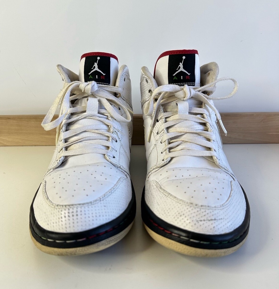 Nike Air Jordan 1 Retro Cinco De Mayo Mens White 2009 Sneaker