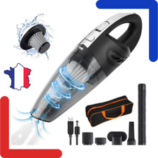 Aspirateur Sans fil Portatif Mains Puissant Voiture 120W Humide Sec USB LED Sac