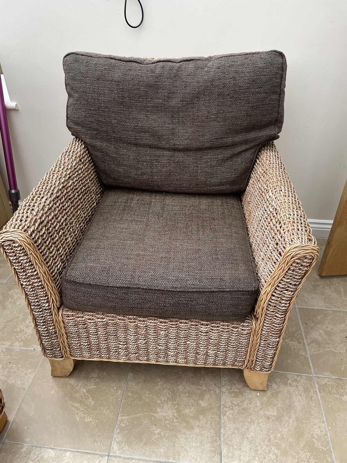 Conservatory Wicker Sofa Chairs And Table eBay