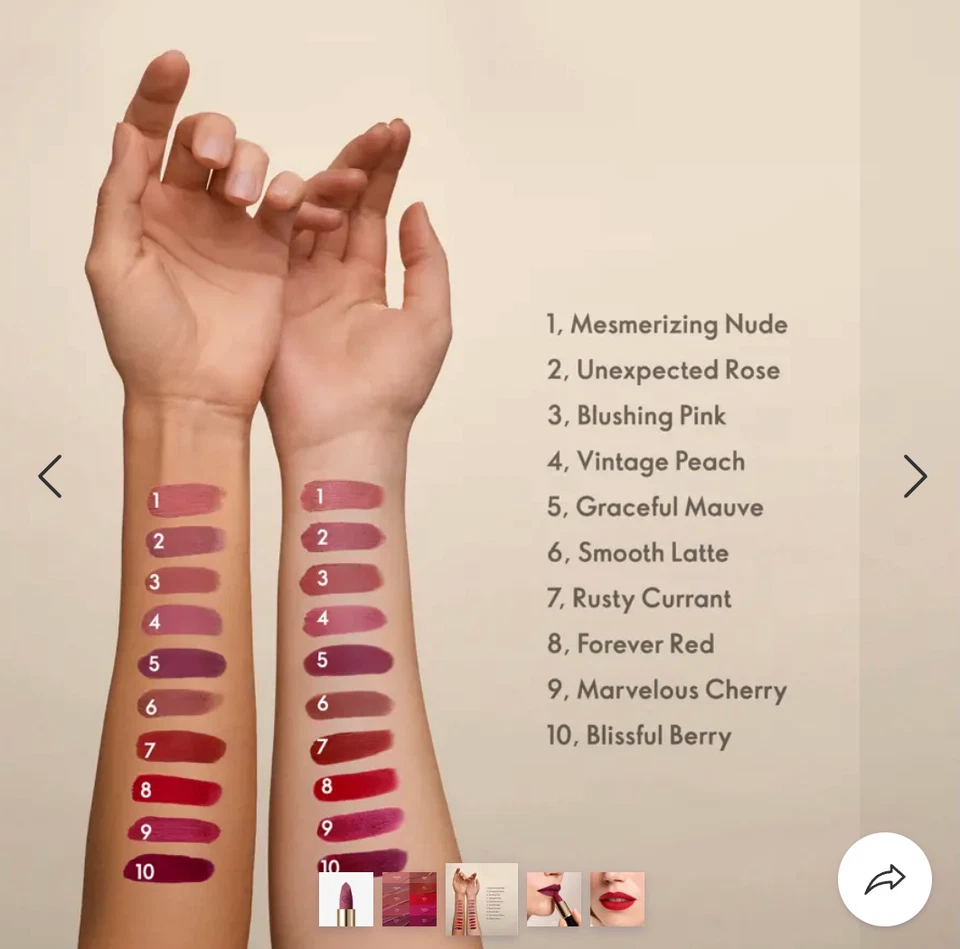 ORIFLAME GIORDANI ORO ICÓNICO LÁPIZ LABIAL MATE SPF 15 # ELEGANTE MALVA 3,8 g NUEVO Foto 4 de 4