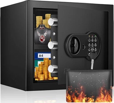 Tresor Möbeltresor Safe Sicherheit mit feuerfester Geldkassette Zahlen B713 - Bild 1 von 4