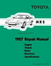 1987 Toyota MR2 Shop Service Repair Manual Book Engine Drivetrain OEM