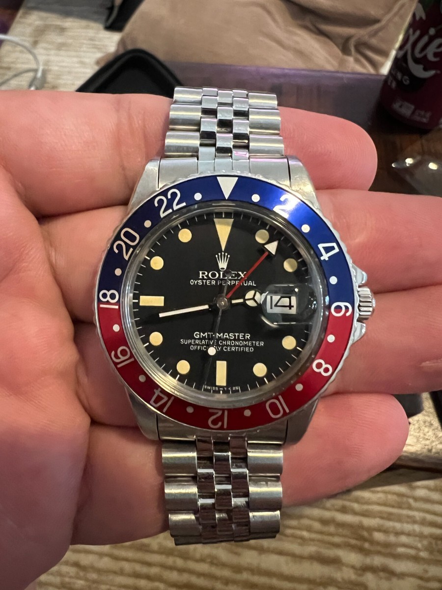 Rolex 16750 GMT Master Pepsi with FRESH Jubilee Bracelet | eBay