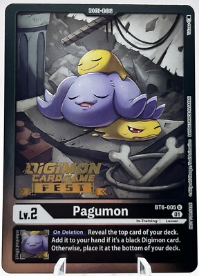 Pagumon BT6-005 Digimon Card Game Fest Stamped Digimon NM | eBay