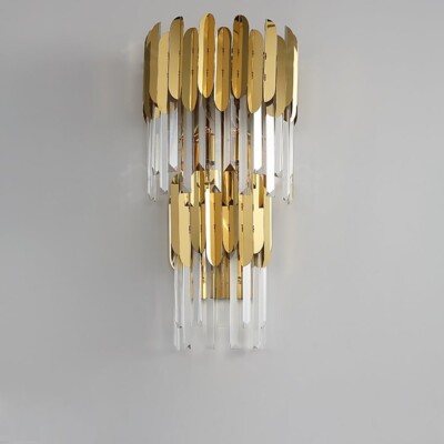 Kristall Wandleuchte Wandleuchter MOSSODOR Modern Wandlampe Gold Leuchte