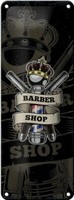Blechschild Spruch Barbershop Friseur Salon Haare Deko 10X27Cm Schild Tin Sign