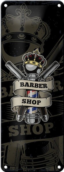 Blechschild Spruch Barbershop Friseur Salon Haare Deko 10X27Cm Schild Tin Sign-image