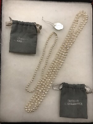 2 Freshwater Pearl Strands Long & Short Necklaces