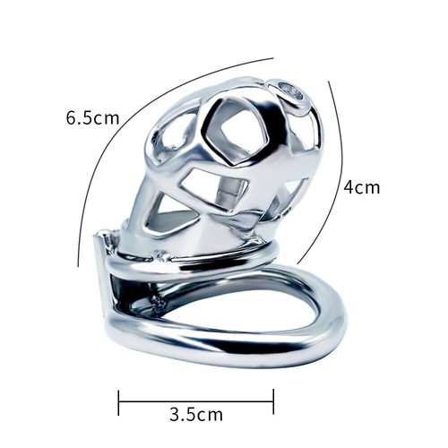 Male Stainless Steel Cage Chastity Device Metal Mamba Chastity Cage Belt Rings - Picture 13 of 13