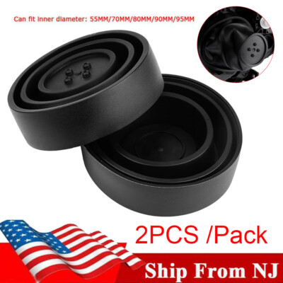  2PCS 55-95mm Car Headlight Bulb Dust Cover Rubber Seal Protection Universal 