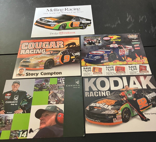 Stacy Compton - NASCAR Hero Card Handout Lot - Kodiak A.J. Foyt Cougar Kingsford